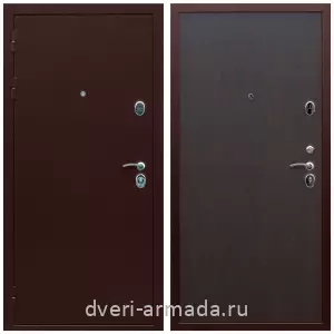 Входные двери МДФ для офиса, Недорогая дверь входная Армада Люкс Антик медь / МДФ 6 мм ПЭ Венге