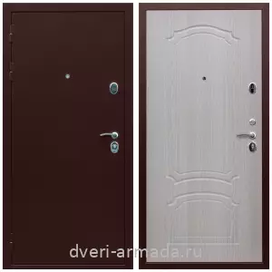 C порошковой окраской, Дверь входная стальная Армада Люкс Антик медь / МДФ 6 мм ФЛ-140 Дуб беленый в офисное помещение с порошковым покрытием