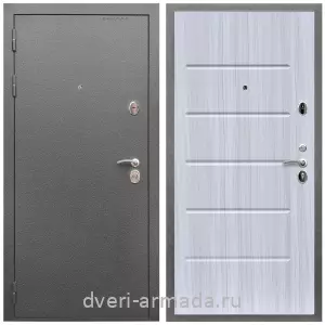 Входные двери 2050 мм, Дверь входная Армада Оптима Антик серебро / МДФ 10 мм ФЛ-102 Сандал белый