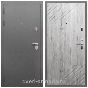 Офисные, Дверь входная Армада Оптима Антик серебро / МДФ 16 мм ФЛ-143 Рустик натуральный