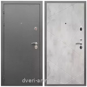 Входные двери 2050 мм, Дверь входная Армада Оптима Антик серебро / МДФ 10 мм ФЛ-291 Бетон светлый