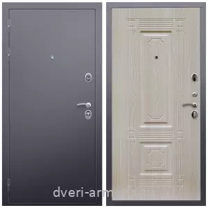 Двери оптом, Металлическая дверь входная Армада Люкс Антик серебро / МДФ 6 мм ФЛ-2 Дуб белёный от производителя в коттедж с теплоизоляцией