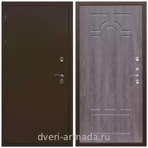 Входные двери толщиной 1.2 мм, Дверь входная уличная в частный дом Армада Термо Молоток коричневый/ МДФ 6 мм ФЛ-58 Дуб филадельфия графит от производителя с фрезеровкой