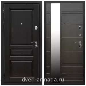 Входные двери со вставками, Дверь входная Армада Премиум-Н МДФ 16 мм ФЛ-243 / МДФ 16 мм ФЛЗ-Сити Венге