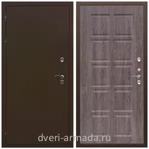 Тамбурные двери, Дверь входная уличная для загородного дома Армада Термо Молоток коричневый/ МДФ 10 мм ФЛ-38 Дуб филадельфия графит на заказ