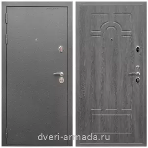 Входные двери толщиной 1.5 мм, Дверь входная Армада Оптима Антик серебро / МДФ 6 мм ФЛ-58 Дуб Филадельфия графит