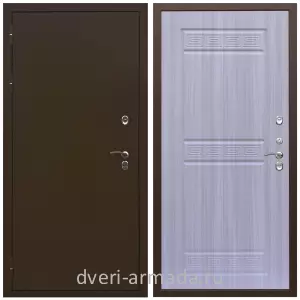 Тамбурные двери, Дверь входная в деревянный дом Армада Термо Молоток коричневый/ МДФ 10 мм ФЛ-242 Сандал белый недорого простая в тамбур