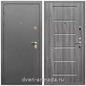 Входные двери с тремя петлями, Дверь входная Армада Оптима Антик серебро / МДФ 16 мм ФЛ-39 Дуб Филадельфия графит