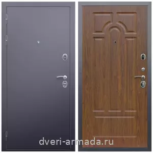 Входные двери с тремя петлями, Дверь входная в квартиру Армада Люкс Антик серебро / МДФ 6 мм ФЛ-58 Морёная береза с шумоизоляцией эконом с МДФ панелями