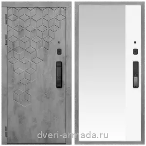 Входные металлические двери в Московской области, Дверь входная Армада Квадро МДФ 16 мм Kaadas K9 / МДФ 16 мм ФЛЗ Панорама-1 Белый матовый