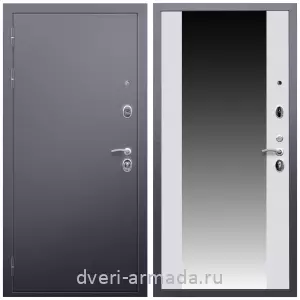 Антивандальные для квартир, Дверь входная Армада Люкс Антик серебро / МДФ 16 мм СБ-16 Белый матовый