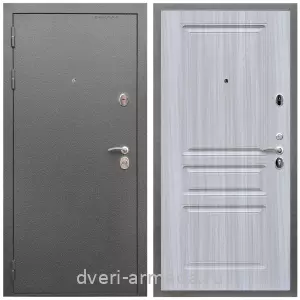 Входные двери 2050 мм, Дверь входная Армада Оптима Антик серебро / МДФ 16 мм ФЛ-243 Сандал белый