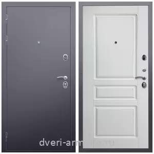 Левые входные двери, Дверь входная Армада Люкс Антик серебро / МДФ 16 мм ФЛ-243 Ясень белый