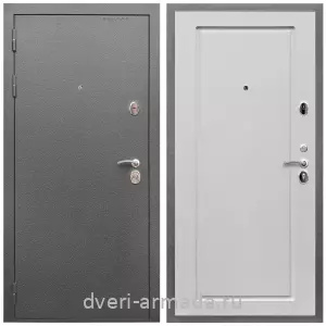 Офисные, Дверь входная Армада Оптима Антик серебро / МДФ 16 мм ФЛ-119 Ясень белый