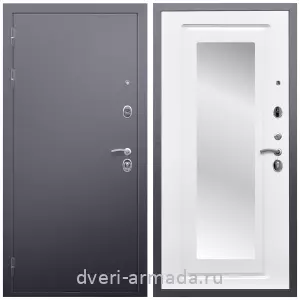 Входные двери лофт, Дверь входная Армада Люкс Антик серебро / МДФ 16 мм ФЛЗ-120 Ясень белый взломостойкая на заказ