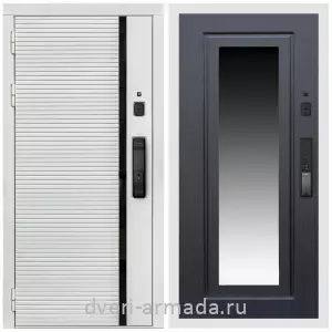 Входные двери с тремя петлями, Умная входная смарт-дверь Армада Каскад WHITE МДФ 10 мм Kaadas K9 / МДФ 16 мм ФЛЗ-120 Венге