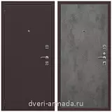 Дверь входная Армада Комфорт Антик медь / МДФ 10 мм ФЛ-291 Бетон темный