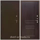 Дверь входная стальная утепленная в дом Армада Термо Молоток коричневый/ МДФ 6 мм ФЛ-243 Эковенге в коттедж минеральная плита